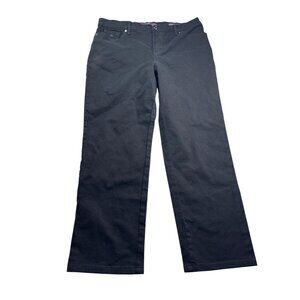 Gloria Vanderbilt Womens Amanda Jeans Size 14P Black Straight Leg New